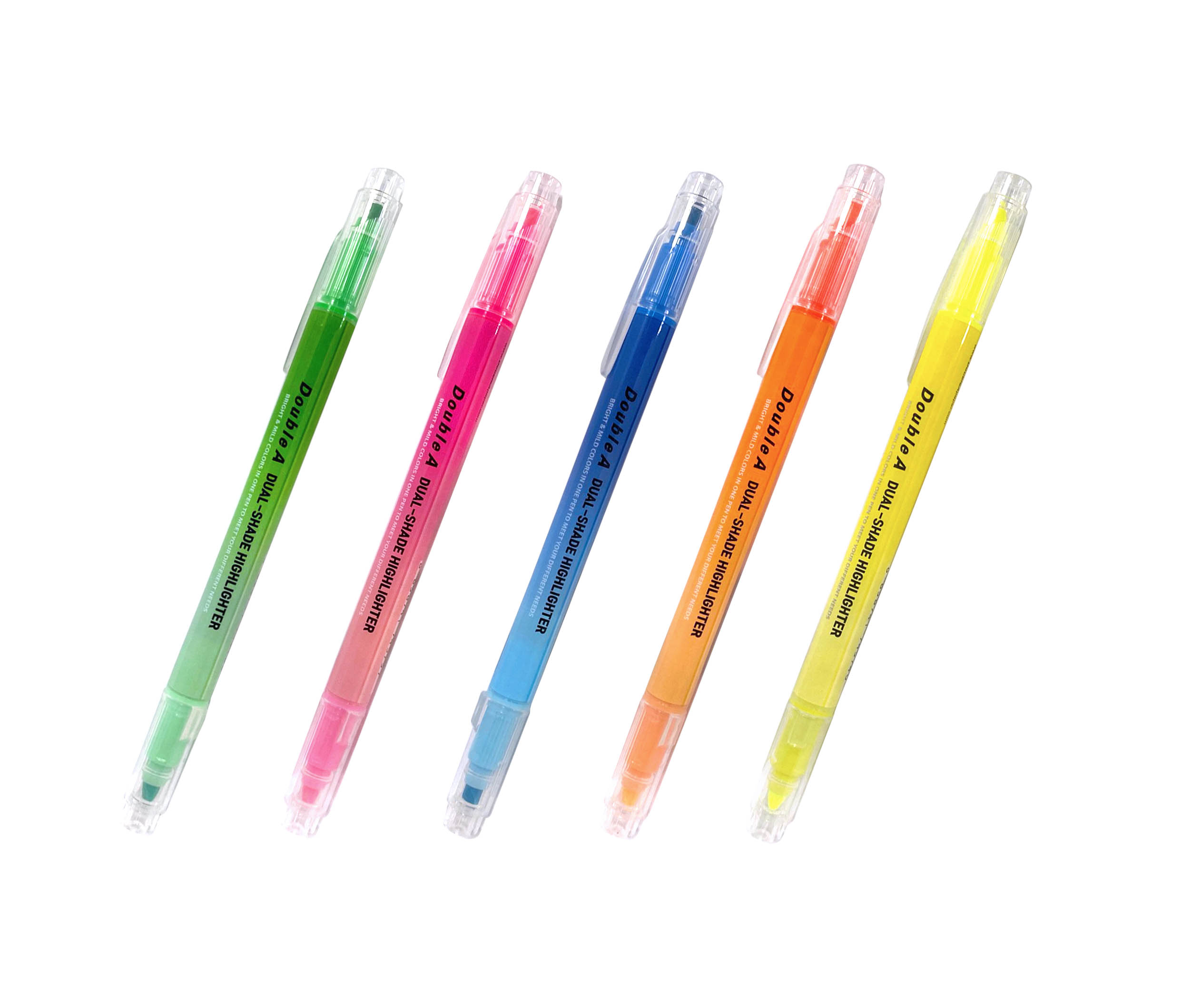 DOUBLE A 雙頭螢光筆螢光黃+淡黃