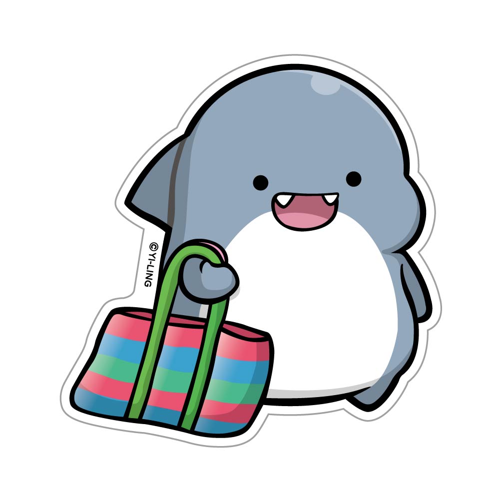 防水裝飾貼紙(茄芷袋)-鯊西米