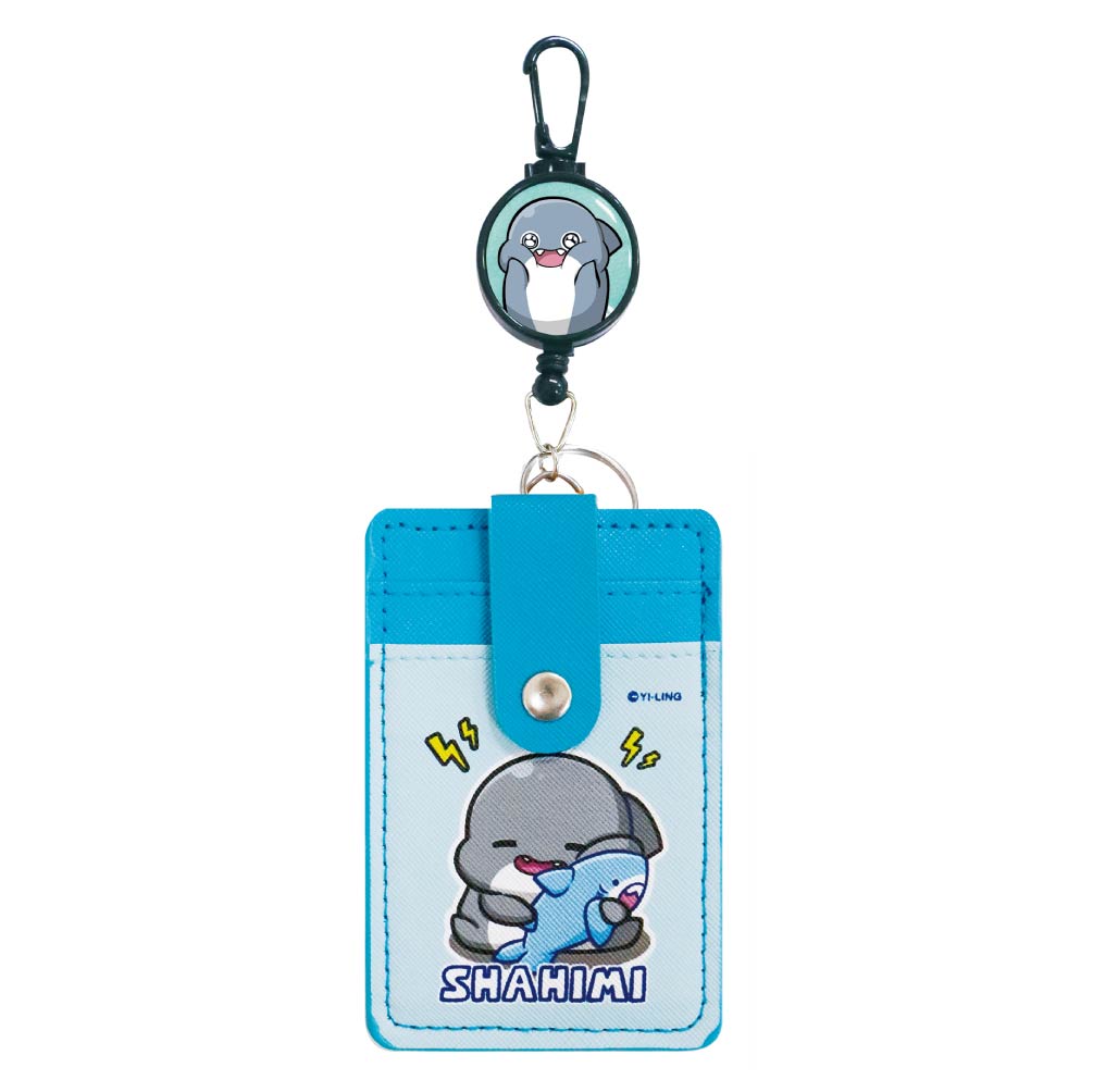 直式拉扣證件卡套(藍)-鯊西米