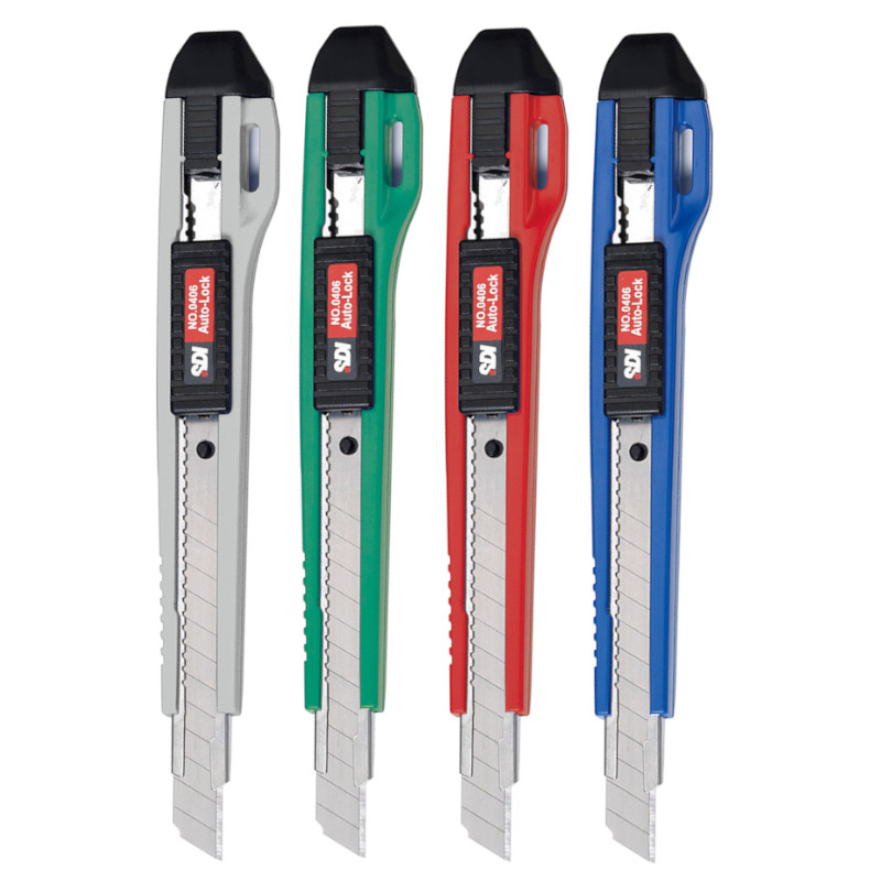 手牌自動鎖定小美工刀-藍