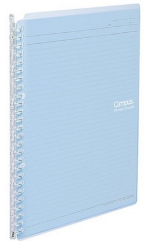 KOKUYO Campus 超薄型360度活頁夾筆記本(26孔)-B5粉藍