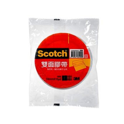 3M 668 18mm雙面膠帶