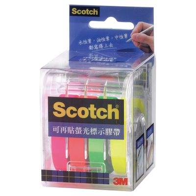 3M 812可再貼螢光標示膠帶
